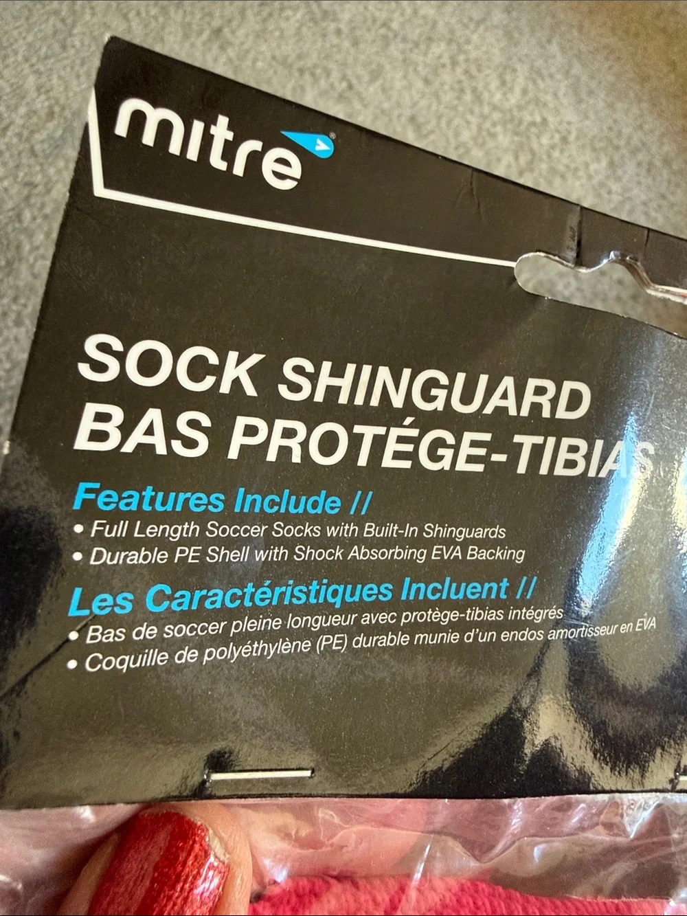 New Mitre Youth Athletic Sock Shinguard - Bright Pink with Black Accents